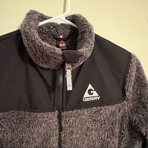Gerry Kids Gray Fleece/Sherpa Zip Up--Sz M (10-12)